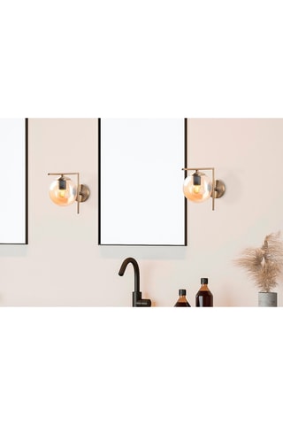 Aplique de parede - Acobreado e branco - 40 W