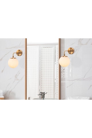 Aplique de parede Viran - Dourado e branco - 40 W