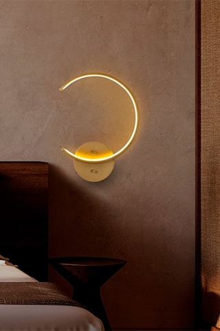 Aplique de parede Moon - Dourado - 33 x 46 x 6 cm