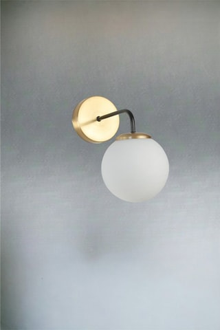 Aplique de parede - Dourado e branco - 60 W