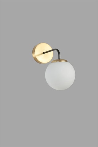 Aplique de parede - Dourado e branco - 60 W