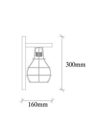 Aplique de parede em madeira Erebos - Natural - 100 W