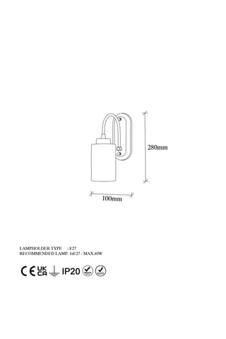 Aplique de parede Hemikilo 
Dourado