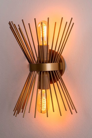 Aplique de parede Kirpi - Dourado - 2 x 40 W