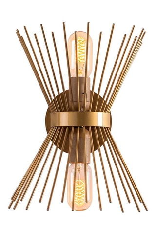 Aplique de parede Kirpi - Dourado - 2 x 40 W