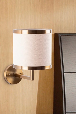 Aplique de parede Way Branco e dourado