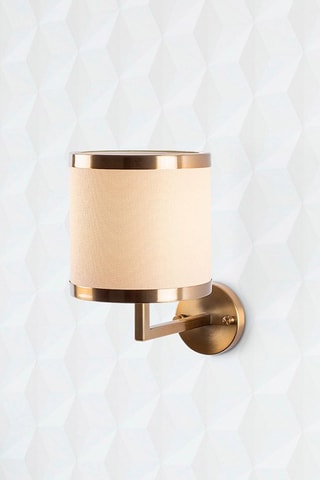 Aplique de parede Way Branco e dourado
