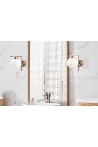 Aplique de parede - Bege e branco - 40 W