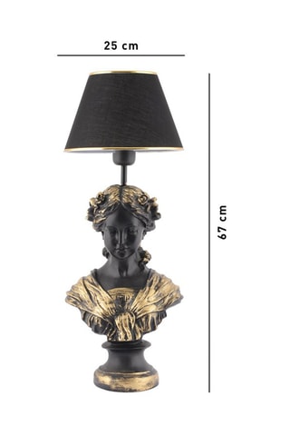 Candeeiro de mesa - Dourado e preto - 45 - 60 W
