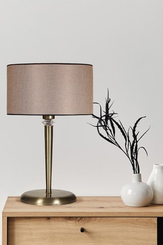 Candeeiro de mesa Maya - Bege e bronze - 60 W