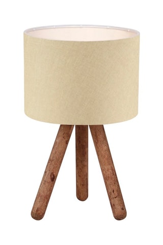 Candeeiro de mesa de madeira Ayd - Natural e bege - 60 W