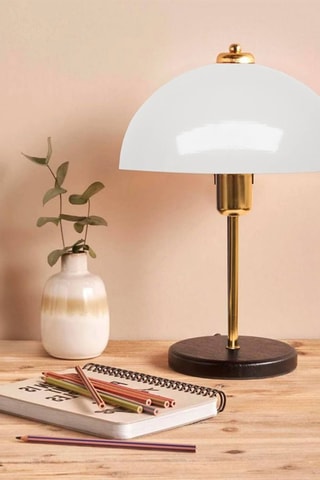 Candeeiro de mesa LED Ayd - Branco e dourado - 15 W