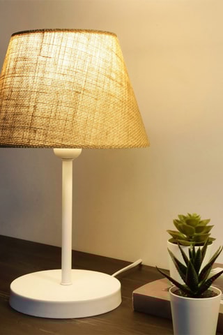Candeeiro de mesa Ayd - Bege e branco - 60 W