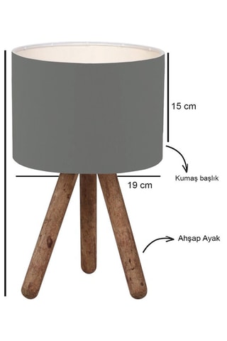 Candeeiro de mesa Ayd - Cinzento-escuro - 60 W