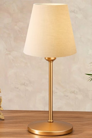 Candeeiro de mesa - Bege e dourado - 5 - 9 W