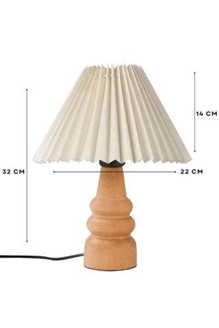 Candeeiro de mesa - Imitação carvalho e cru - 40 W