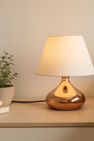 Candeeiro de mesa - Cru e dourado - 40 W