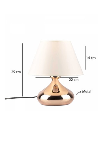 Candeeiro de mesa - Cru e dourado - 40 W