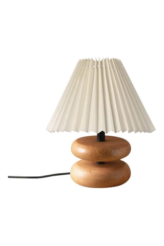 Candeeiro de mesa - Imitação carvalho e cru - 40 W