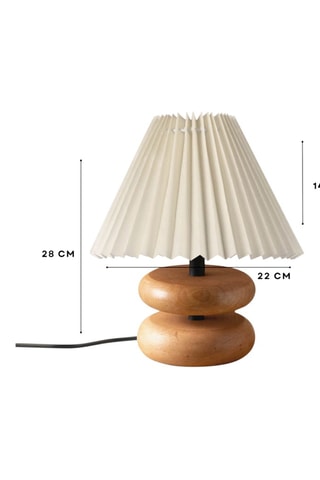 Candeeiro de mesa - Imitação carvalho e cru - 40 W