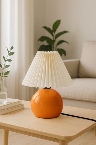 Candeeiro de mesa - Cru e laranja - 40 W