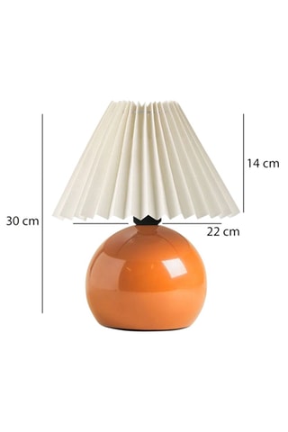 Candeeiro de mesa - Cru e laranja - 40 W