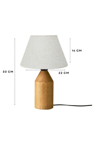 Candeeiro de mesa - Imitação carvalho e cru - 40 W