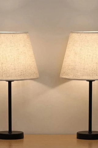 2 candeeiros de mesa Ayd - Creme e preto
