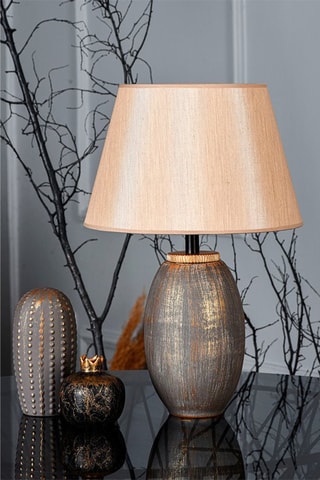 Candeeiro de mesa TM169 - Castanho e dourado - 60 W