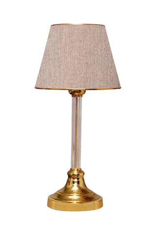 Candeeiro de mesa Ayd - Dourado e bege - 60 W
