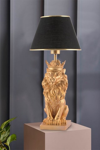 Candeeiro de mesa Preto e dourado