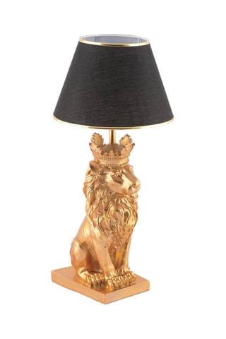 Candeeiro de mesa Preto e dourado
