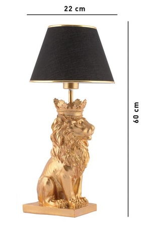 Candeeiro de mesa Preto e dourado