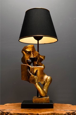 Candeeiro de mesa Lecture - Preto e dourado - 45 - 60 W