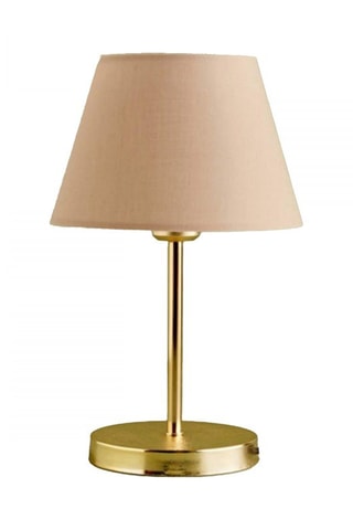 Candeeiro de mesa - Bege e dourado - 40 W