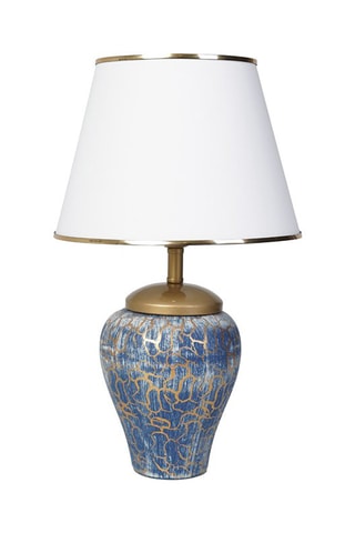 Candeeiro de mesa YL203 - Azul e branco - 60 W