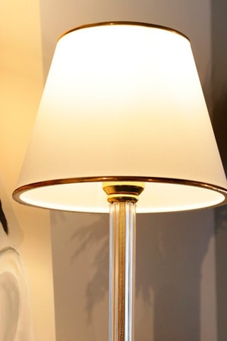 Candeeiro de mesa Ayd - Branco e dourado