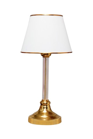 Candeeiro de mesa Ayd - Branco e dourado