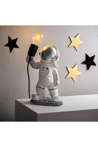Candeeiro de mesa Astronaut - Branco e preto - 40 W