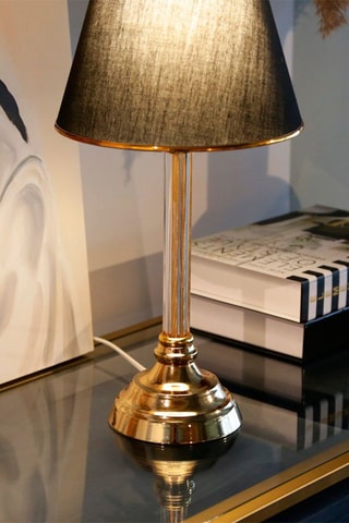 Candeeiro de mesa Ayd - Preto e dourado - 60 W
