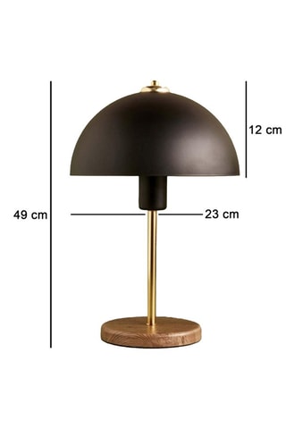 Candeeiro de mesa - Preto e dourado