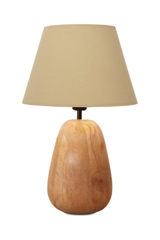 Candeeiro de mesa em madeira - Natural - 40 W