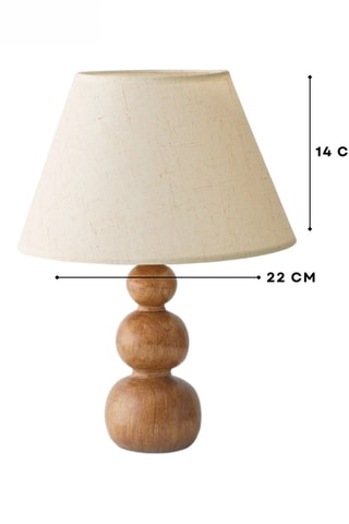 Candeeiro de mesa em madeira - Natural e preto - 40 W
