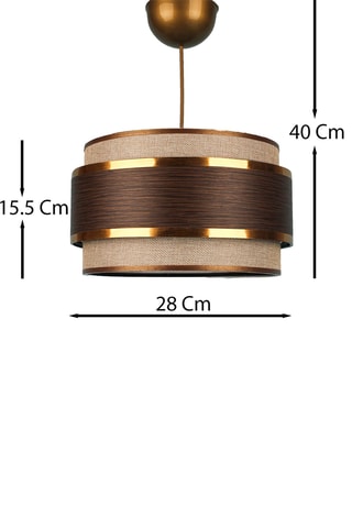 Candeeiro suspenso - Castanho - 40 W