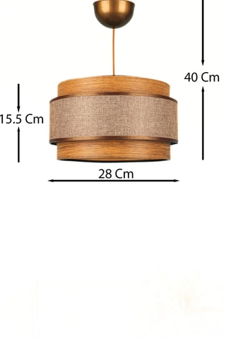 Candeeiro suspenso - Castanho - 40 W