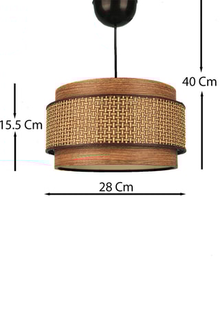Candeeiro suspenso - Castanho-claro - 40 W