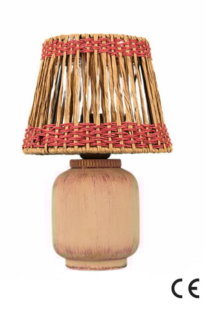 Candeeiro de mesa em cerâmica - Rosa - 40 W