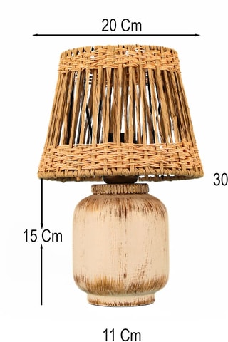 Candeeiro de mesa em cerâmica - Laranja - 40 W