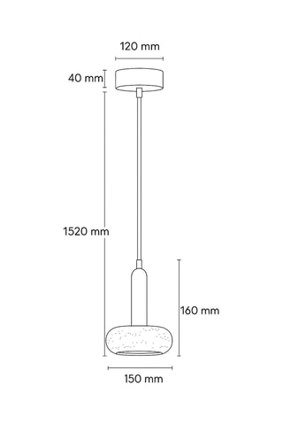 Candeeiro suspenso LED em madeira e travertino - Natural - 24 W