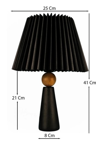 Candeeiro de mesa em cerâmica - Preto - 40 W